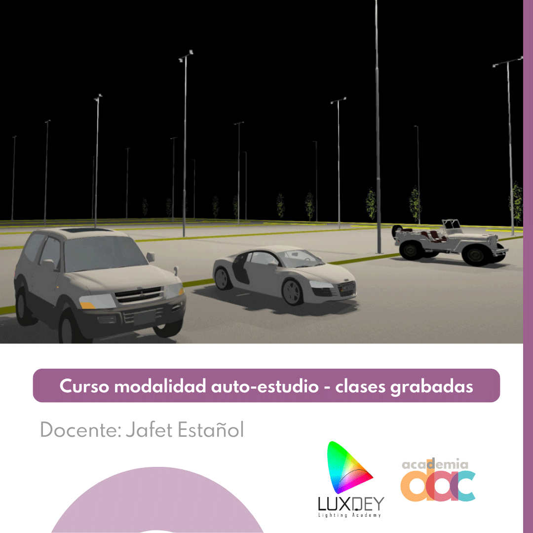 Cálculo iluminación exteriores DIALux evo