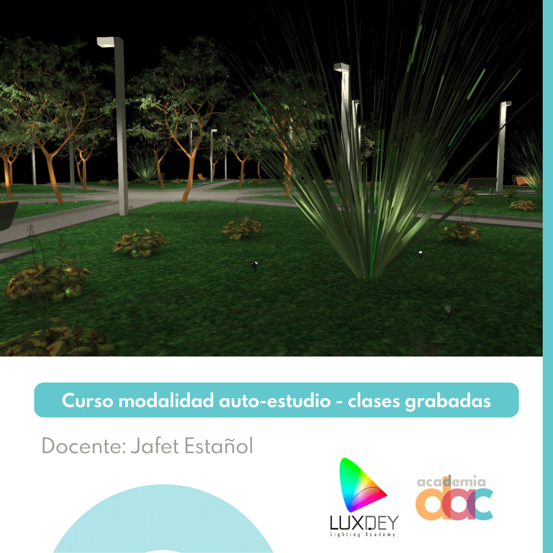 Cálculo Iluminación en Parques y Espacios Urbanos con DIALux evo